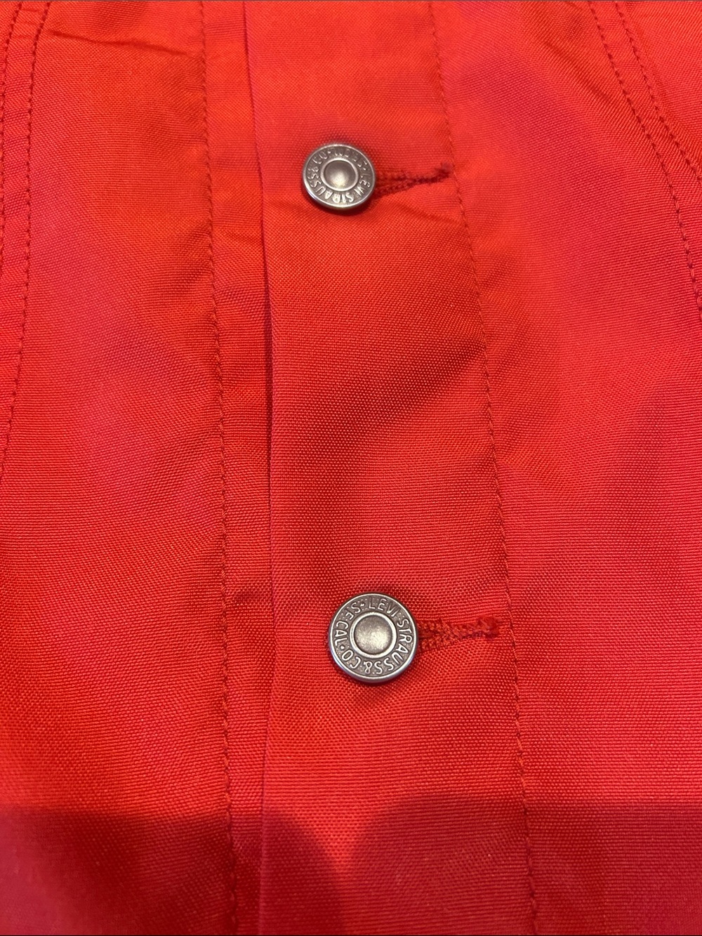 Levi's Red Button-Up polyester Jacket - Picture 5 of 8